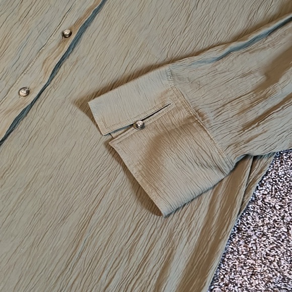 BOGO FREE H&M Shirt Dress Crinkle Cotton Dress - Picture 4 of 9